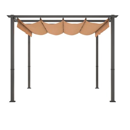 Stylish 10′ x 13′ Aluminum Patio Pergola with Retractable Canopy – Perfect Backyard Shade Shelter for Outdoor Parties