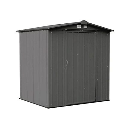 Arrow 6 ft. x 5 ft. EZEE Steel Low Gable Shed, Charcoal