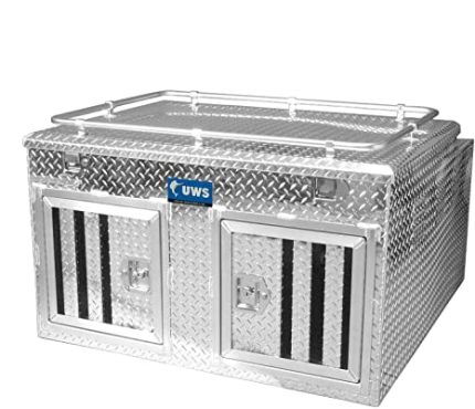 UWS Double-Door Dog Box w/ Full Enclosure & Storage – 48″x48″ – DB-4848N