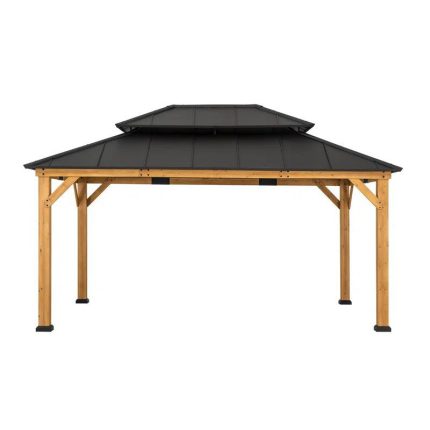 16 Ft. W X 12 Ft. D Solid Wood Patio Gazebo