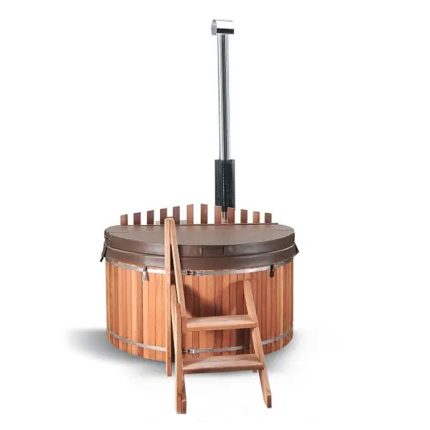 Anyi 0 Volt 2 - Person Cylinder Wood Fired Hot Tub