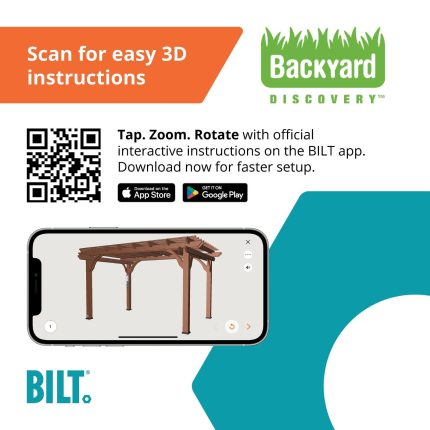 14×10 Somerville Pergola – Walnut Stain