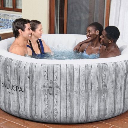 Bestway 4 - Person 120 - Jet Vinyl Round Inflatable Hot Tub in Gray