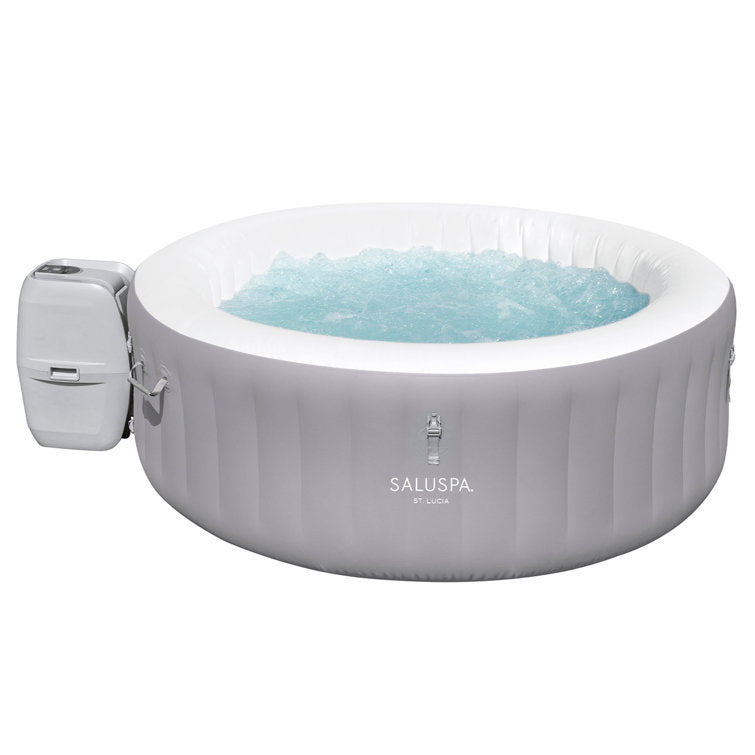 Bestway_SaluSpa_St._Lucia_3_Person_Round_Inflatable_Outdoor_Hot_Tub_Spa_2C_Gray
