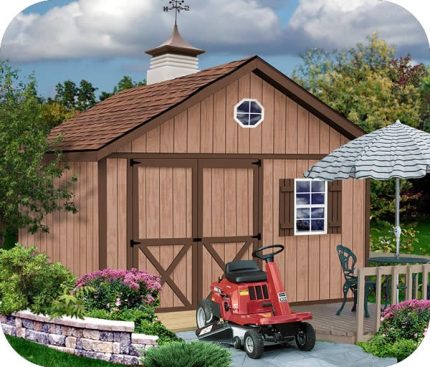 Brandon 12x12 Wood Storage Shed Kit - ALL Pre-Cut