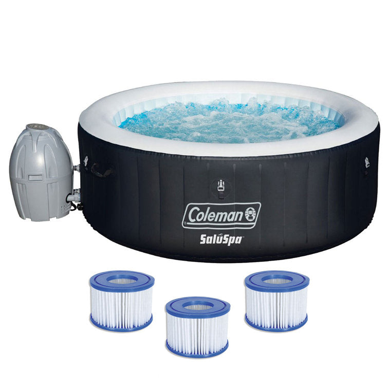 Coleman_Saluspa_4_Person_Inflatable_Hot_Tub_Spa_with_3_Filter_Cartridge_Refills