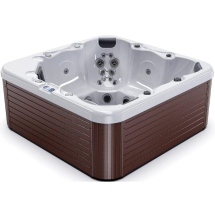 Luxuria Spas 6 - Person 55 - Jet Acrylic Rectangular Hot Tub with Ozonator in Mocha