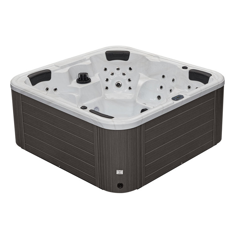Luxury_Spas_61_-_Jet_Acrylic_Square_Hot_Tub_with_Ozonator_in_Gray