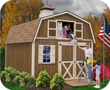 Millcreek 12x16 Wood Storage Shed Kit - ALL Pre-Cut