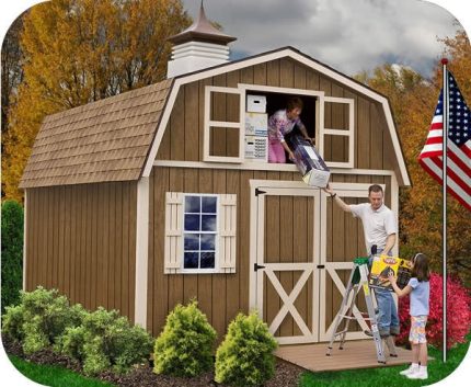 Millcreek 12x16 Wood Storage Shed Kit - ALL Pre-Cut