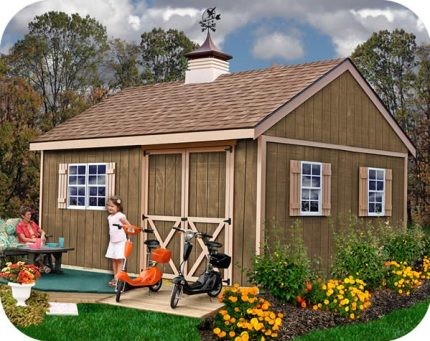 New Castle 16x12 Wood Storage Shed Kit - ALL Pre-Cut