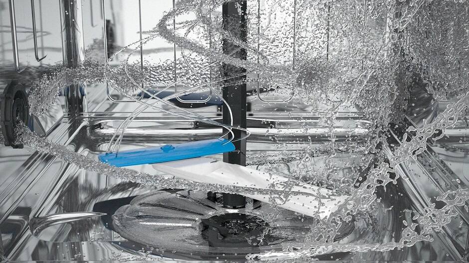 View of water spray during OrbitClean wash