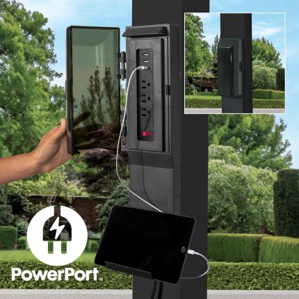 16×12 Trenton Modern Steel Pergola With Sail Shade Soft Canopy