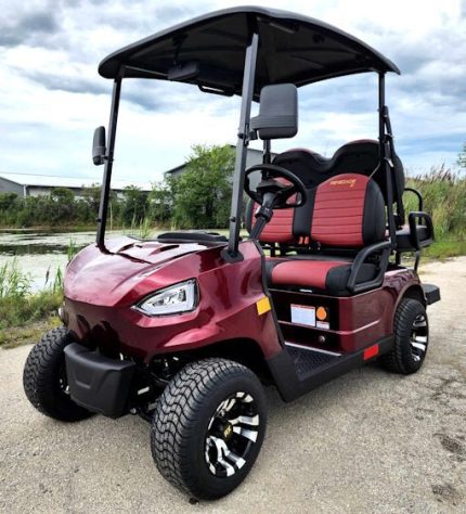 48V Electric Golf Cart 4 Seater Red Renegade X Edition Utility Golf UTV