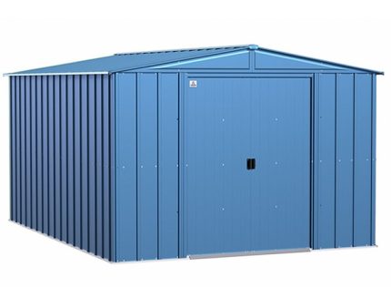Arrow 10x14 Classic Steel Storage Shed Kit - Blue Gray