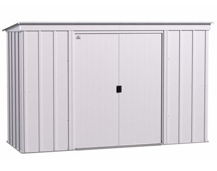 Arrow 10x4 Classic Steel Storage Shed Kit - Flute Gray