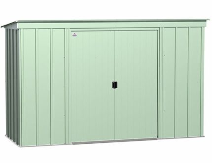 Arrow 10x4 Classic Steel Storage Shed Kit - Sage Green