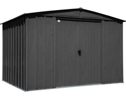 Arrow 10x8 Classic Steel Storage Shed Kit - Charcoal