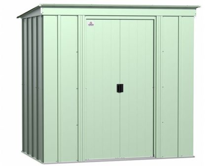 Arrow 6x4 Classic Steel Storage Shed Kit - Sage Green