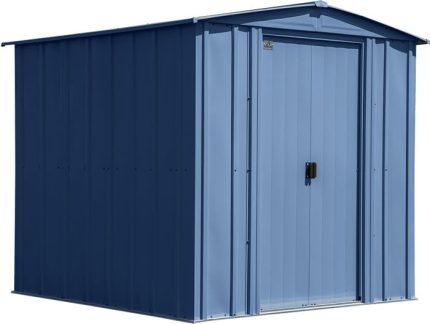 Arrow 6x7 Classic Steel Shed Kit - Blue Gray