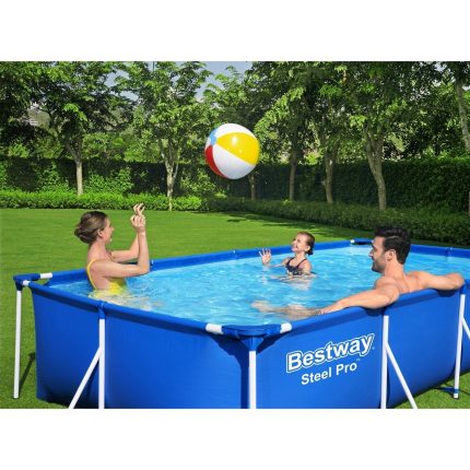 Bestway Steel Pro 13' x 7' x 32" Rectangular Above Ground Outdoor Swimming Pool