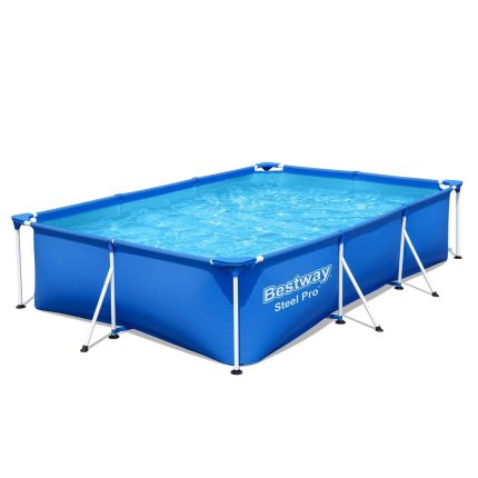 Bestway Steel Pro 9.8' x 6.6' x 26" Rectangular Above Ground Swimming Pool Set